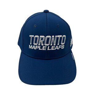 Adidas Mens Dark Blue Toronto Maple Leafs NHL Hockey Flex Aeroready Hat Cap NWT
